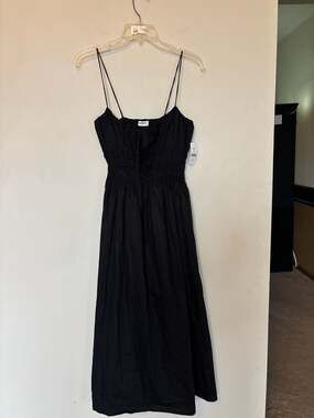 Rumored Positano Midi Dress in Black, Size S